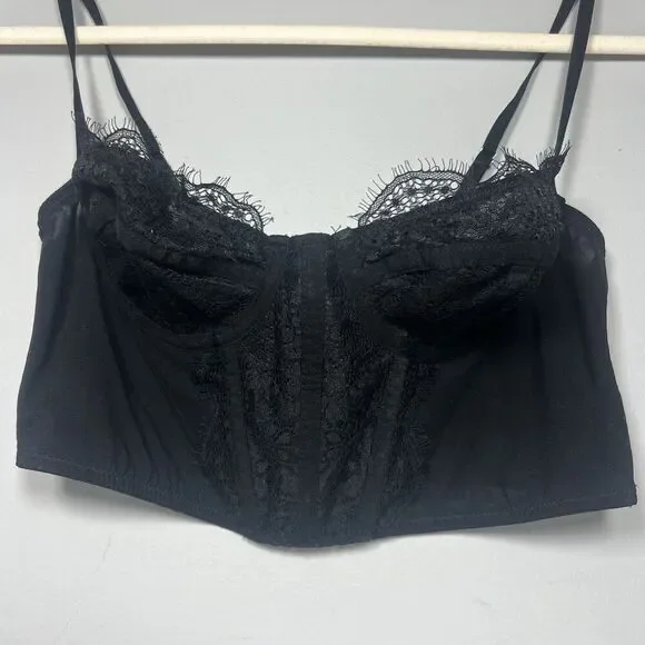 Urban Outfitters Pull Over Corset Top Size S Black NWT New With Tags - Picture 7 of 11